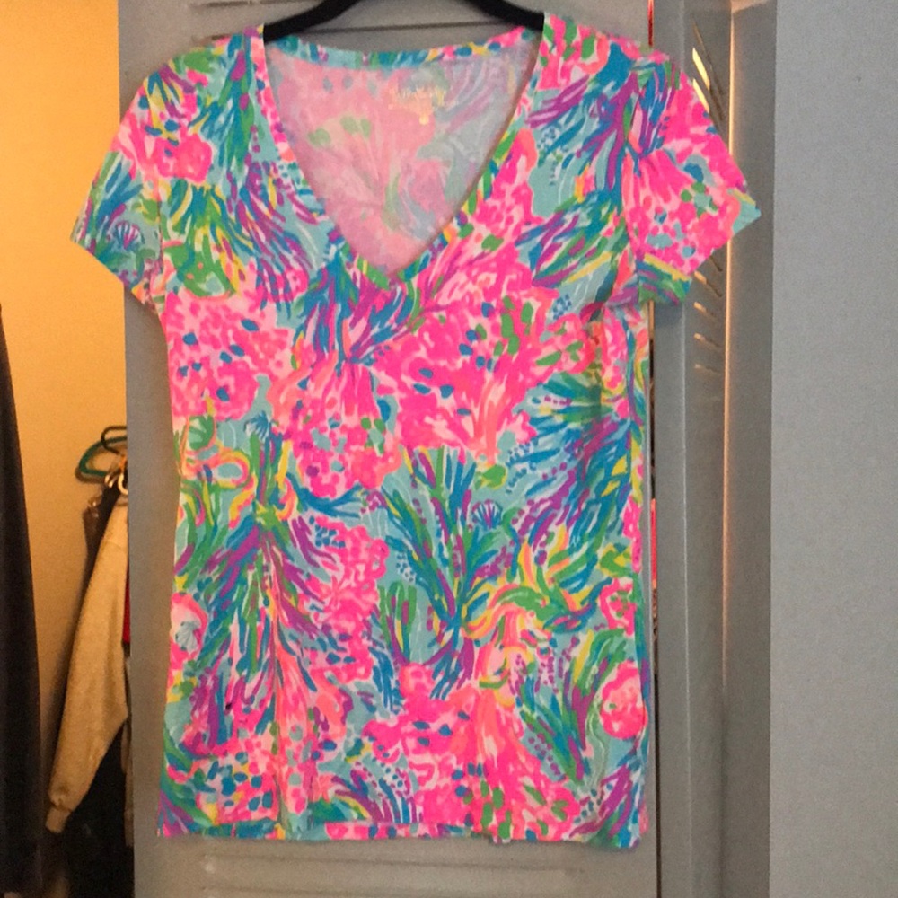Lilly Pulitzer Lovers Coral Michele top